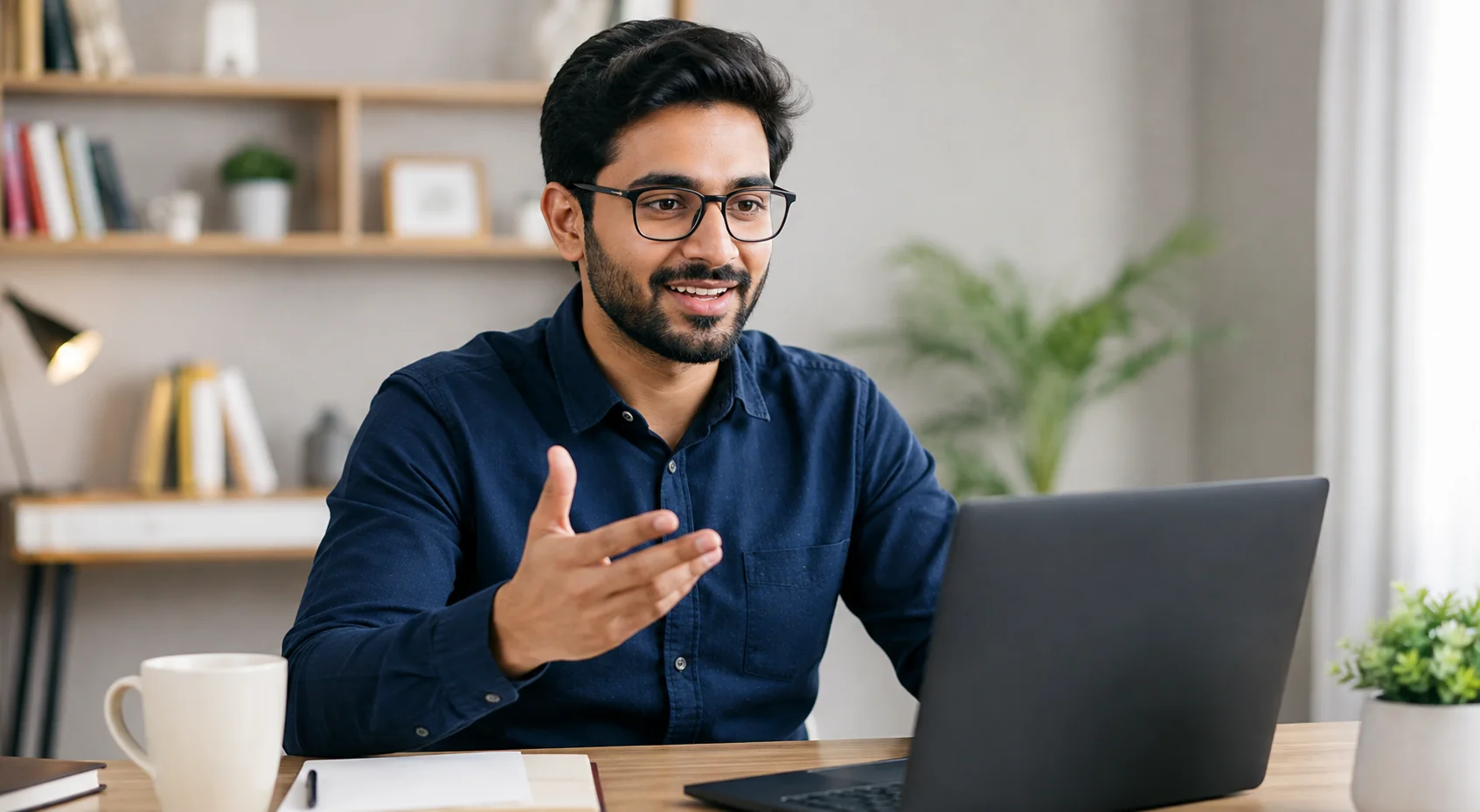 Instructor leading an interactive online class
